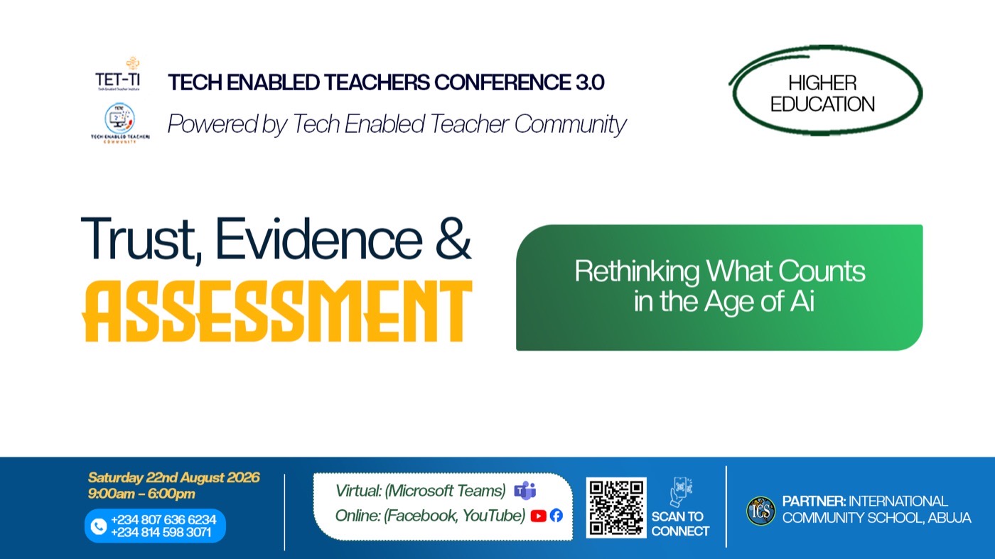 TETC 3.0 Higher Education flyer — Trust, Evidence & Assessment: Rethinking What Counts in the Age of AI, Saturday 22 August 2026